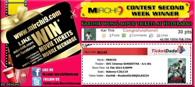 Second week winner Karthick