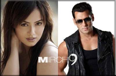 Sana Khan with Salman Khan