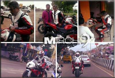 Ajith's BMW bike ride on roads