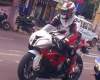 Ajith's BMW bike ride on roads