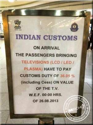 TV from abroad to India