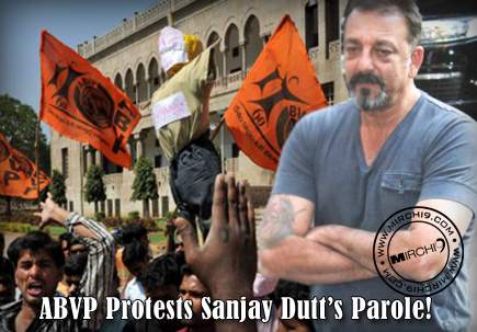 ABVP Protests Sanjay Dutt’s Parole!