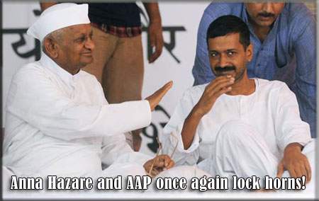 Anna Hazare and AAP once again lock horns!