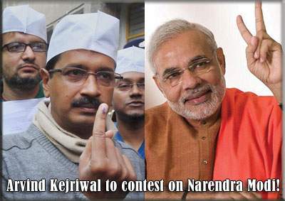 Arvind Kejriwal to contest on Narendra Modi!