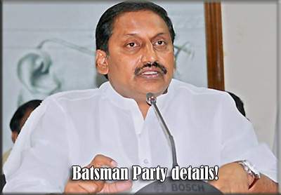 Batsman Party details!