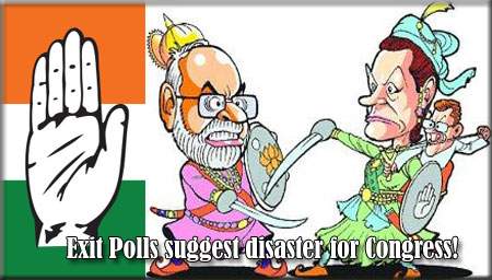 Exit Polls suggest disaster for Congress!