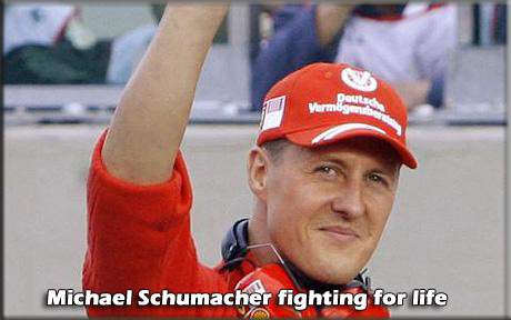 Michael Schumacher fighting for life 
