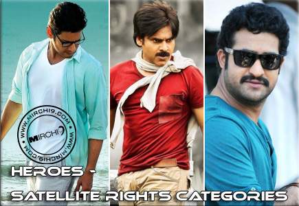 Satellite rights categories of Telugu heroes 