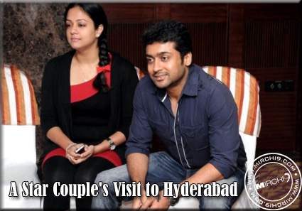 Suriya Jyothika visit to Hyderabad