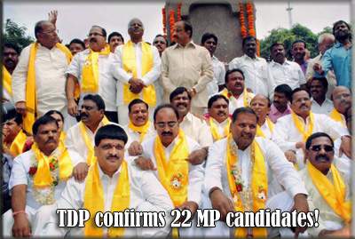 TDP confirms 22 MP candidates!