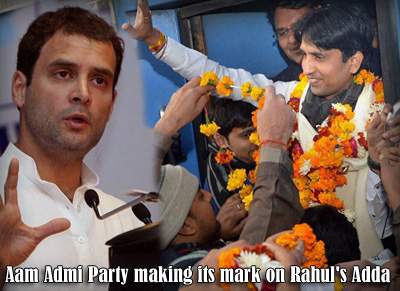 Aam Admi Party making its mark on Rahul's Adda