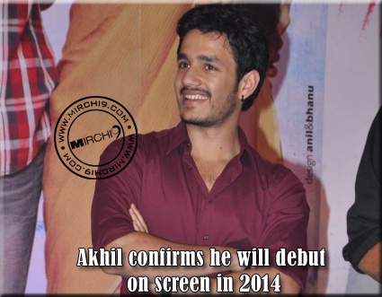 Akhil debut on screen in 2014