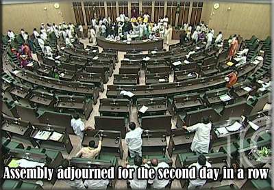 Assembly adjourned for the second day in a row