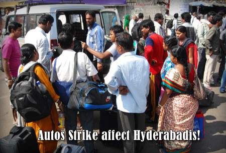 Autos Strike affect Hyderabadis