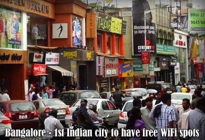 Bangalore - 1st Indian city to have free WiFi spots