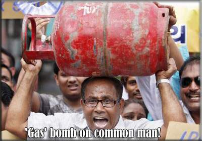 'Gas' bomb on common man!