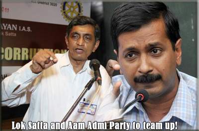 Lok Satta and Aam Admi Party to team up!