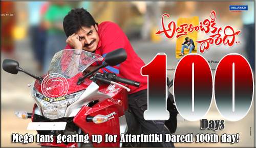 Mega fans gearing up for Attarintiki Daredi 100th day!