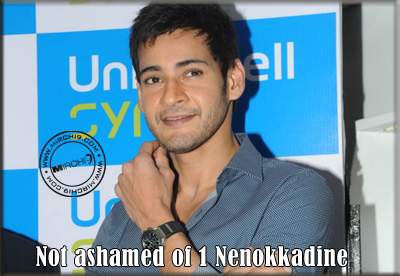 Not ashamed of 1 Nenokkadine says Mahesh Babu