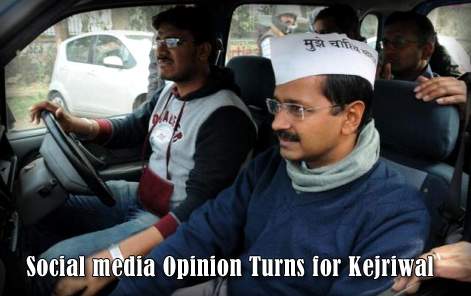 Social media Opinion Turns for Kejriwal