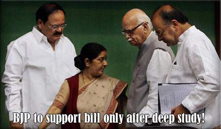 BJP to support bill only after deep study!