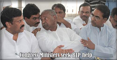 Congress Ministers seek BJP help