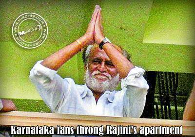 Karnataka fans throng Rajini’s apartment