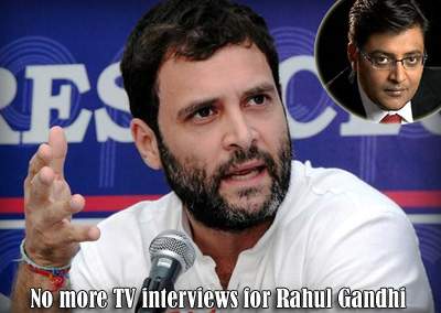 No more TV interviews for Rahul Gandhi