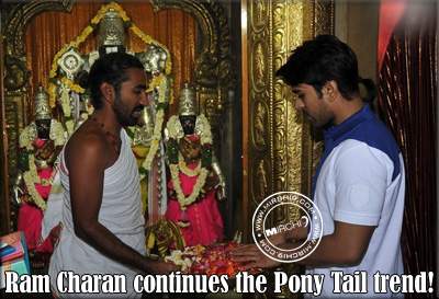Ram Charan continues the Pony Tail trend!