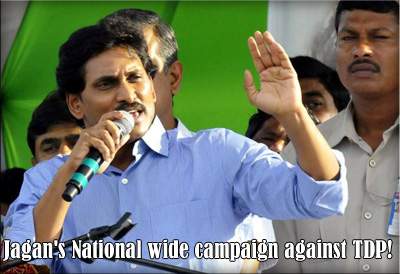 Jagan's National wide campaign against TDP!