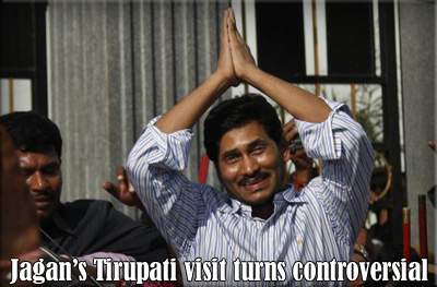 YS Jagan’s Tirupati visit turns controversial