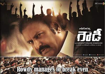 Rowdy manages to break even