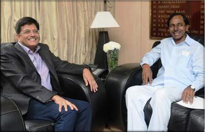 KCR POWER PIYUSH GOYAL, KCR finally sets his ego aside and going to Delhi!