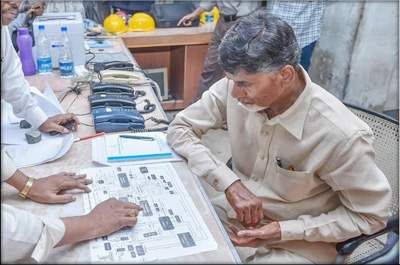 Naidu makes a bus as his office in Vizag