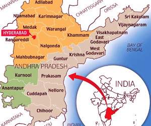 Andhra Telangana offical map