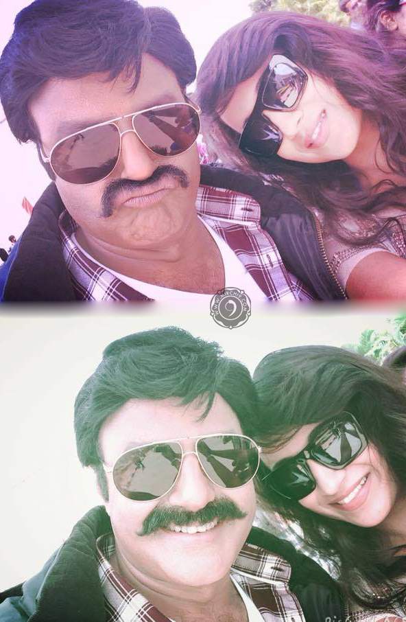 balakrishna and trisha selfie