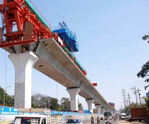 Hyderabad Metro rail pillars