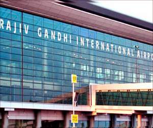 ntr sign boards in shamshabad airport