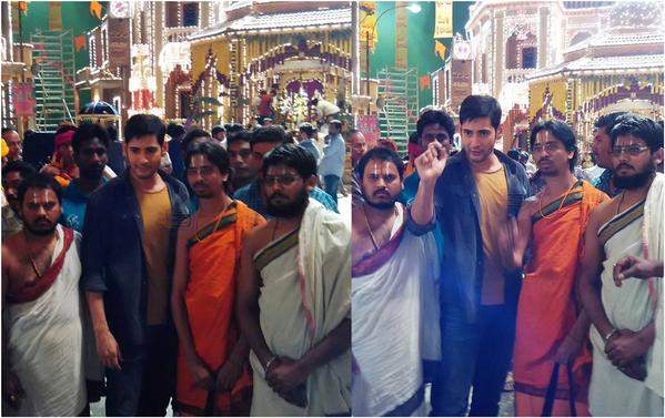 Pic talk: Mahesh questioning in temple