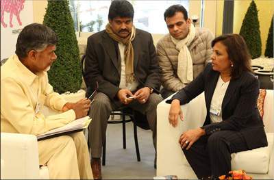 chandrababu visited davos