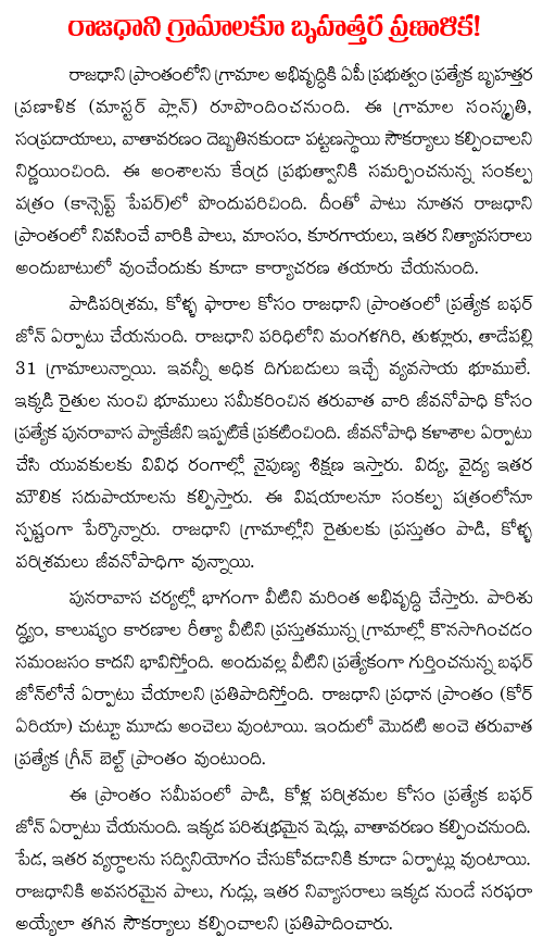 master plan for ap capital villages