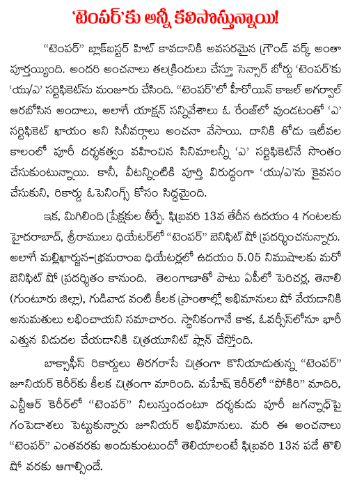 temper censor report