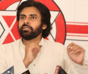 Pawan Kalyan talks of Land grabbing on Janasena day!