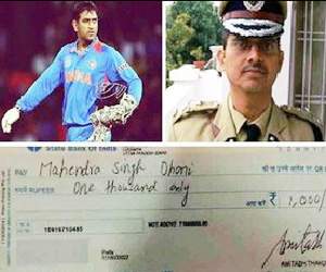 amitabh sends thank you cheque to dhoni