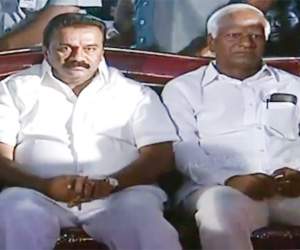 kadiyam srihari and talasani at rudramadevi audio launch