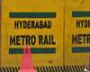 hyderabad metro project traffic jam