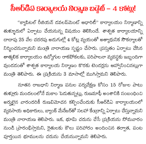 CRDA building 4 crores
