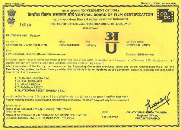 Dohchay-censor report
