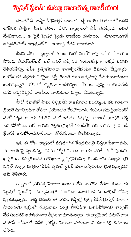 andhra pradesh special status