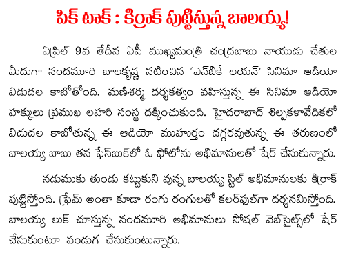 balakrishna new look